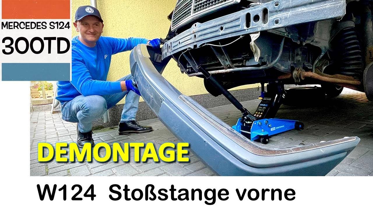 Demontage der Stoßstange W124 / S124. Projekt S124 300TD Schrauber Jack. W124 T-Modell