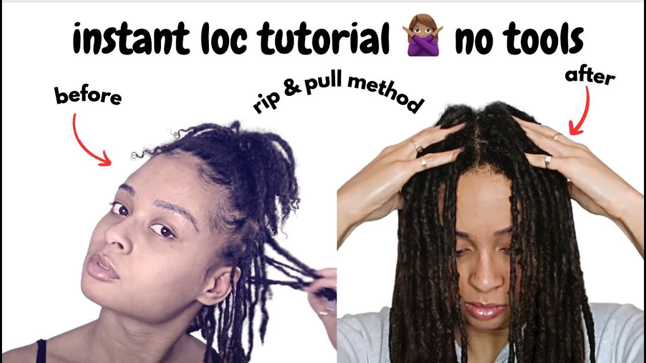 how to get instant locs 🙅🏽NO tools | rip and pull method | start your own locs