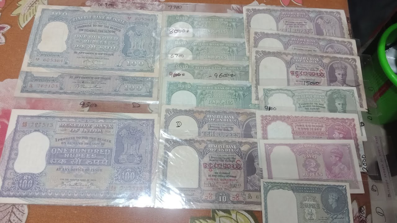 Buy Old Indian Notes Value | British India Notes Value Collection