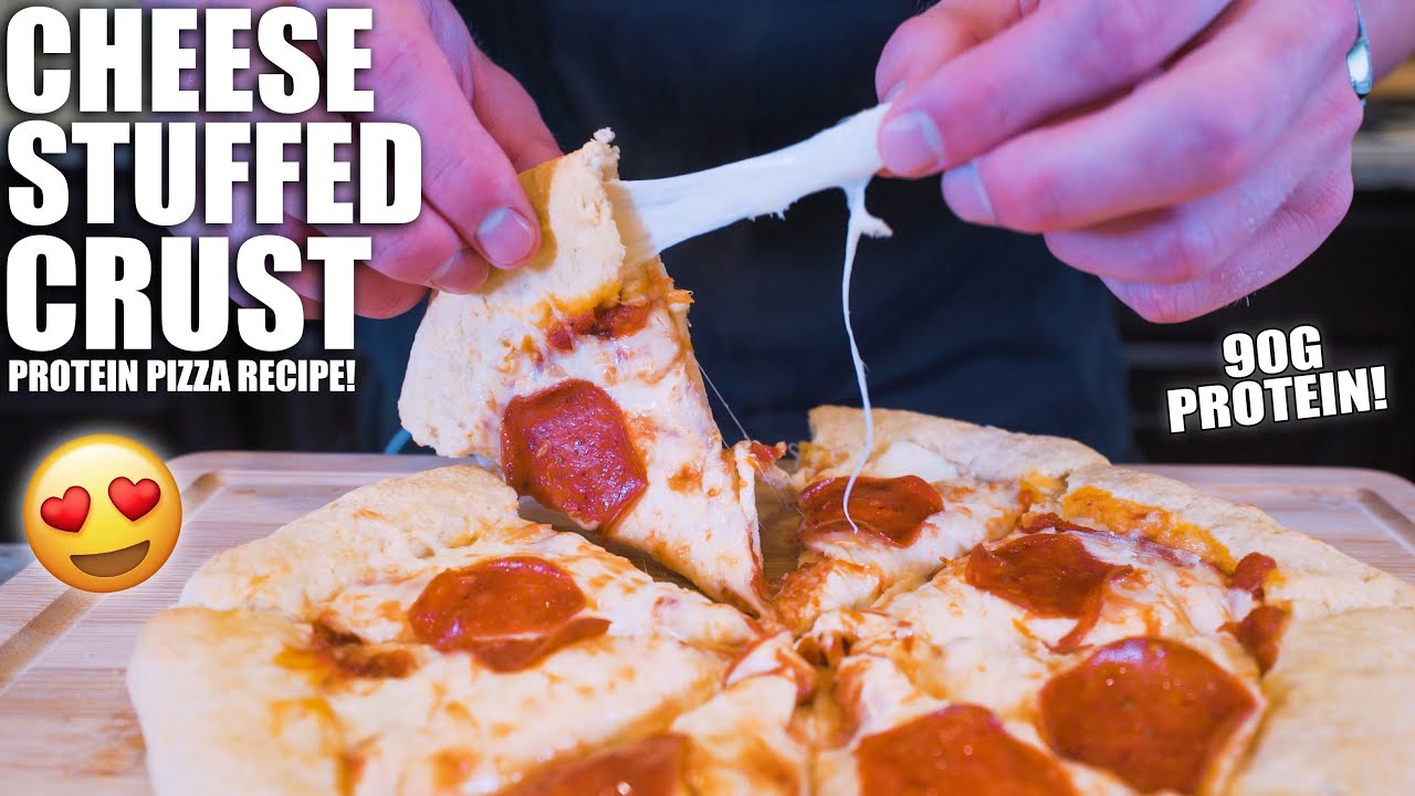 ANABOLIC CHEESE STUFFED CRUST PIZZA | Easy High Protein Low Calorie Bodybuilding Recipe