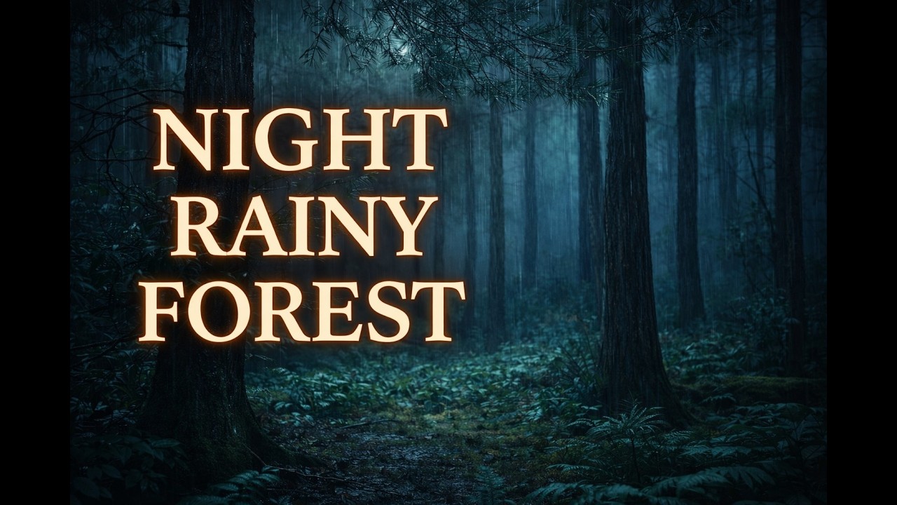 Night Rainy Forest (3H20) — Gentle Rain & Soft Wind Ambience for Sleep, Focus & Relaxation