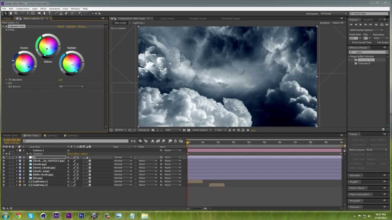 How to create 3D clouds | After Effects CC Tutorial