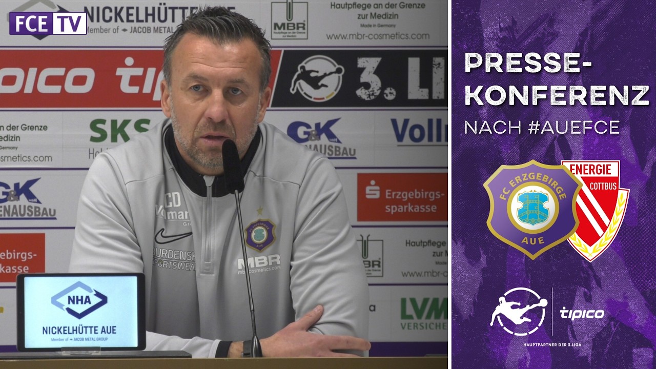 Die Pressekonferenz nach dem Heimspiel gegen Energie Cottbus