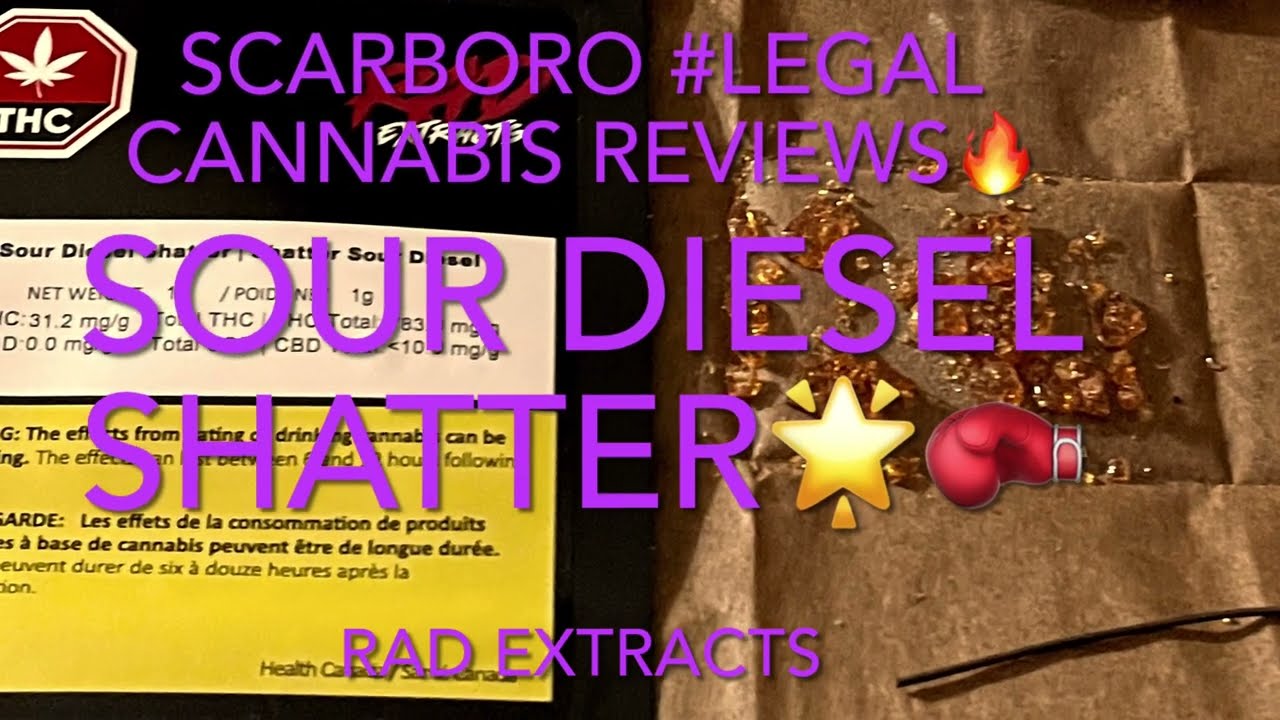 Scarboro #Legal Cannabis Reviews:  Sour Diesel Shatter 78.3%THC by RAD Extracts #Ontario #420 #Terps