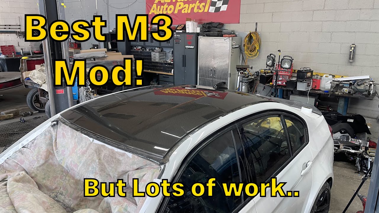 Cutting The Roof off my 2016 BMW M3!! Carbon Fiber Roof Swap!