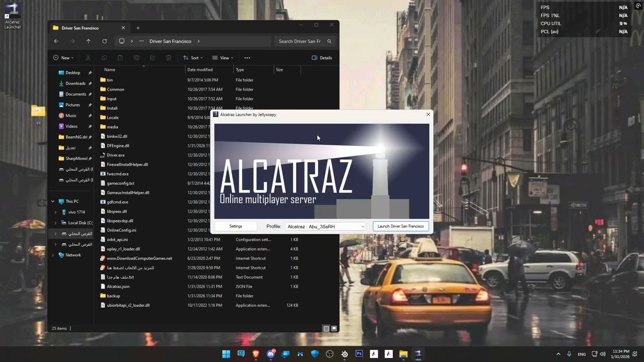 شرح تلعب الاون لاين لعبه درايفر سان فرانسيسكو Pc