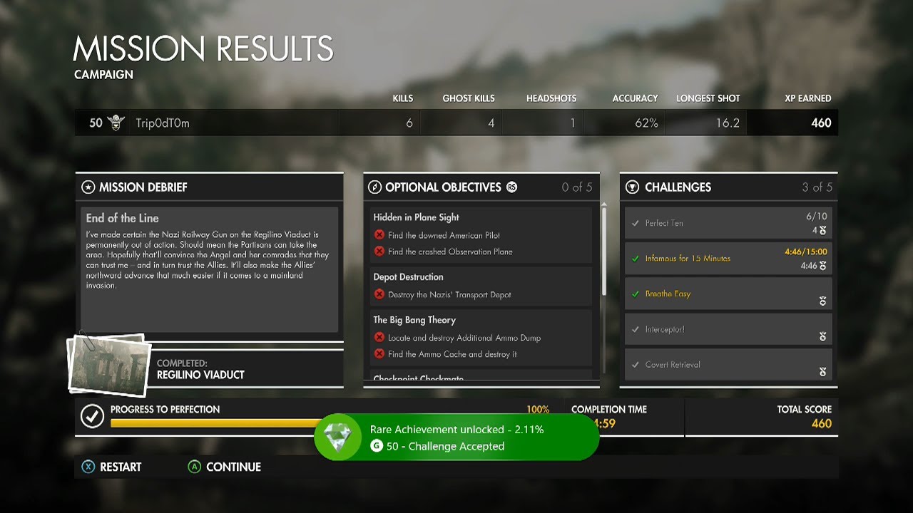 Challenge Accepted Achievement/Trophy Guide - Sniper Elite 4