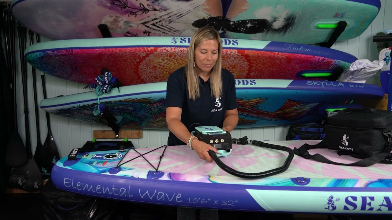 Sea Gods Electric Pump Instructional | Sea Gods Stand Up Paddleboards