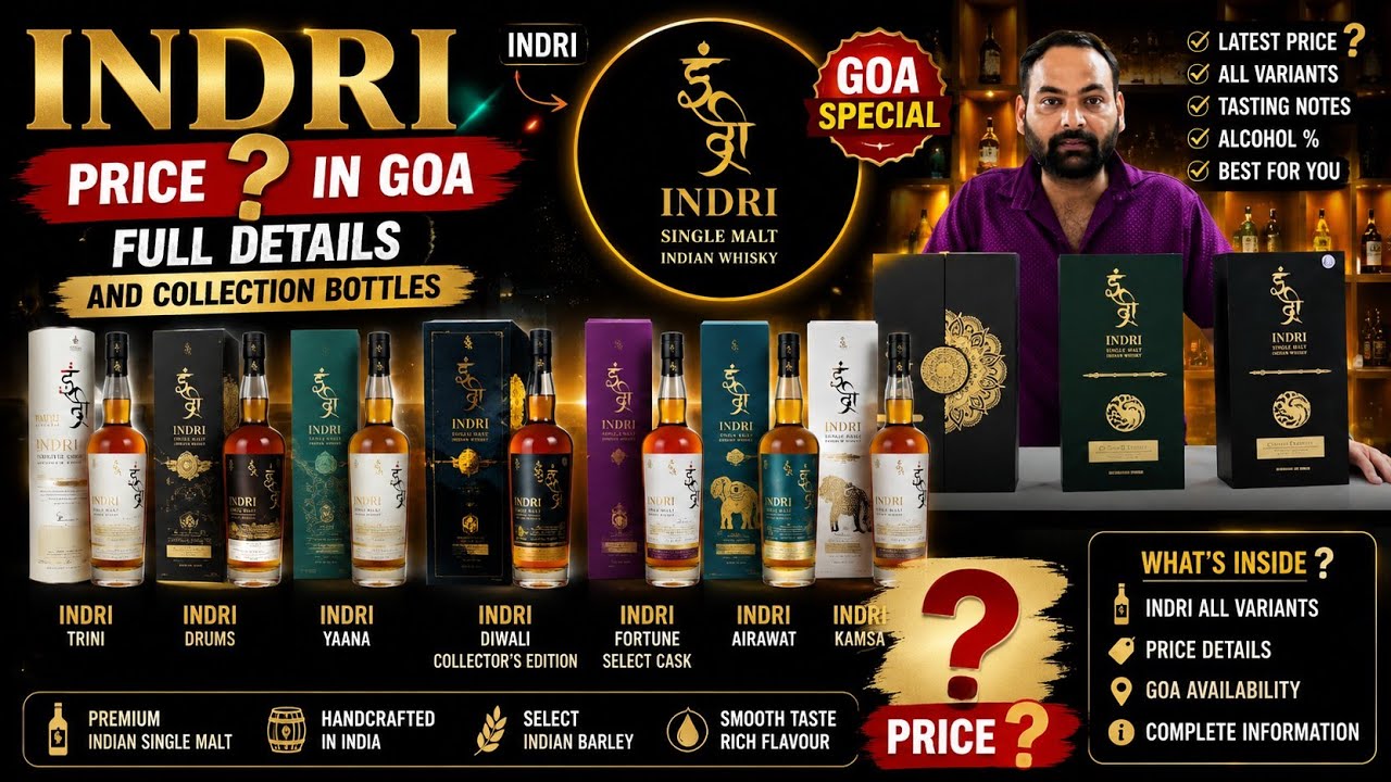 Indri Indian Single Malt Whisky // Goa Latest Price 2026 #indri #goa #whisky