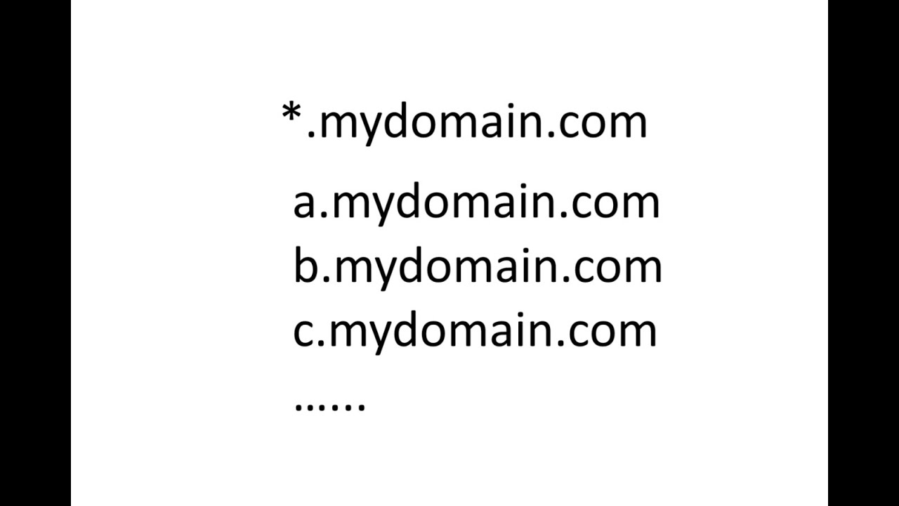 Setup a wildcard domain including free SSL | Let's Encrypt