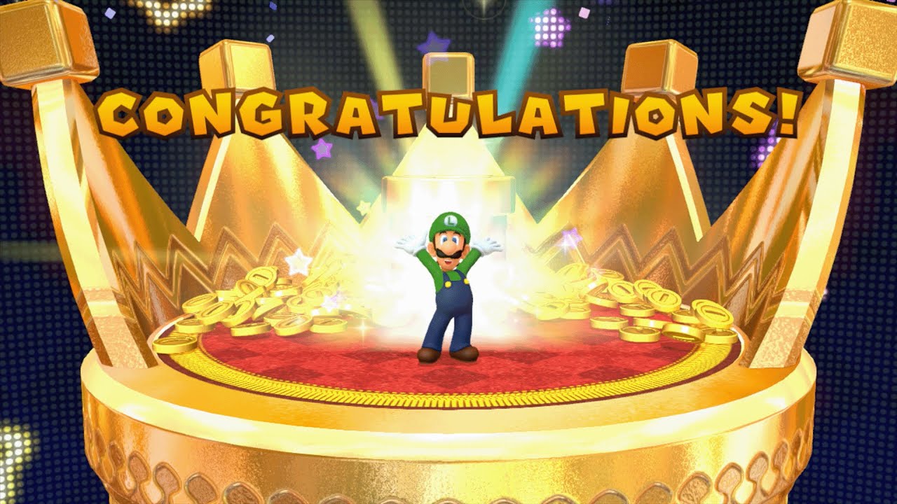 Mario Party 10 - Luigi vs Mario vs Wario vs Waluigi - Coin Challenge