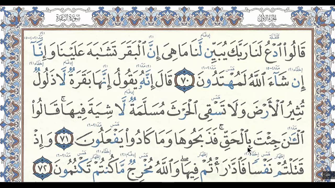 سورة البقرة الصفحة  ( 11 ) مع بيان الأخطاء الشائعة