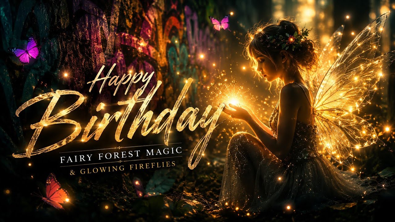 Happy Birthday! ✨ Fairy Forest Magic & Glowing Fireflies 🎂