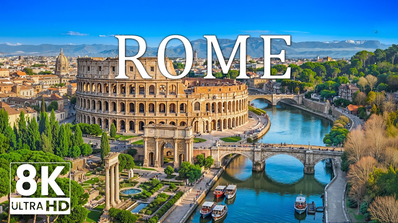 Rome 8K | Majestic Italy - Stunning Roman Landscapes & Cinematic City Views