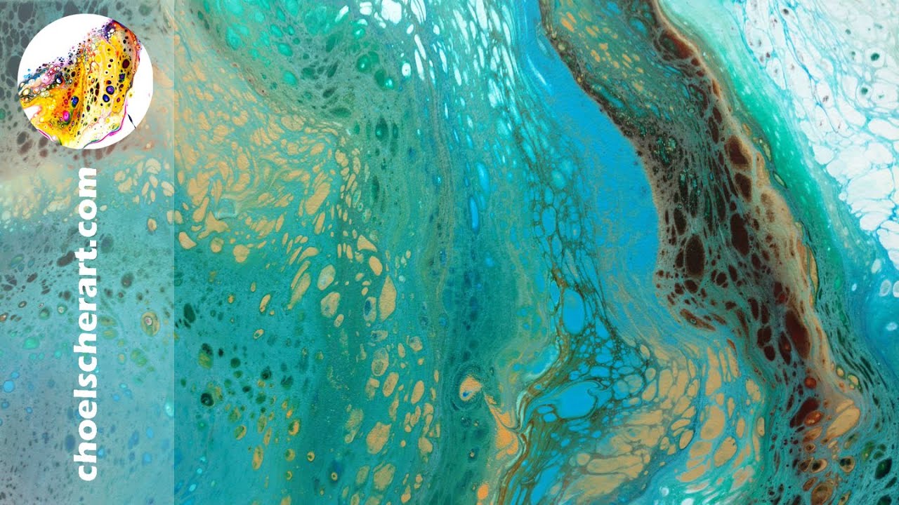 🌷Ring Swipe Acrylic Pour Painting on Canvas Demonstration🌷