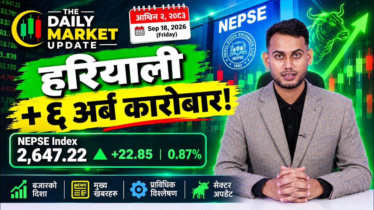 September 18 th Daily Market Update By Prazol Bhandary/Nepali Share News