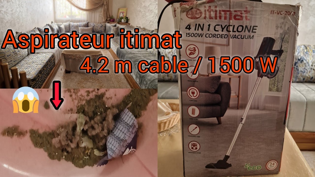Aspirateur itimat  رأي ديالي فاسبيراتور ايتيمات بعد ما جربتها ، شحال الثمن و كيفاش تتستعمل 