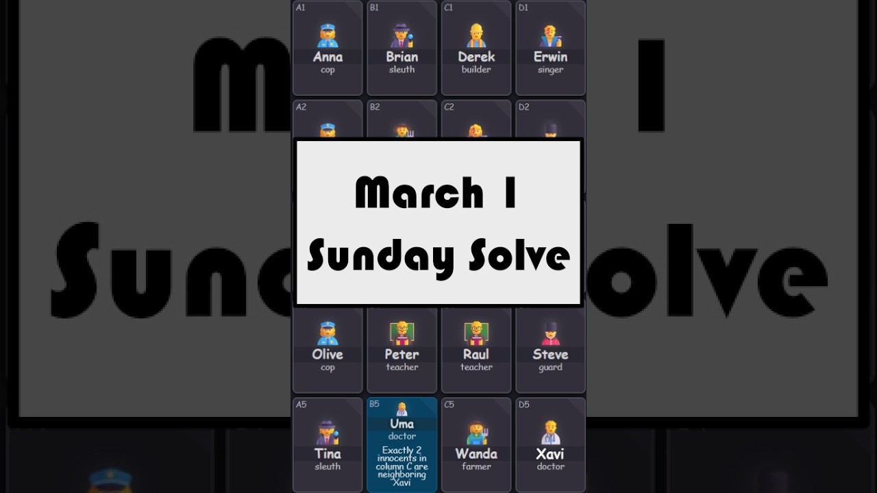 Sunday Solve: March 1 Clues by Sam