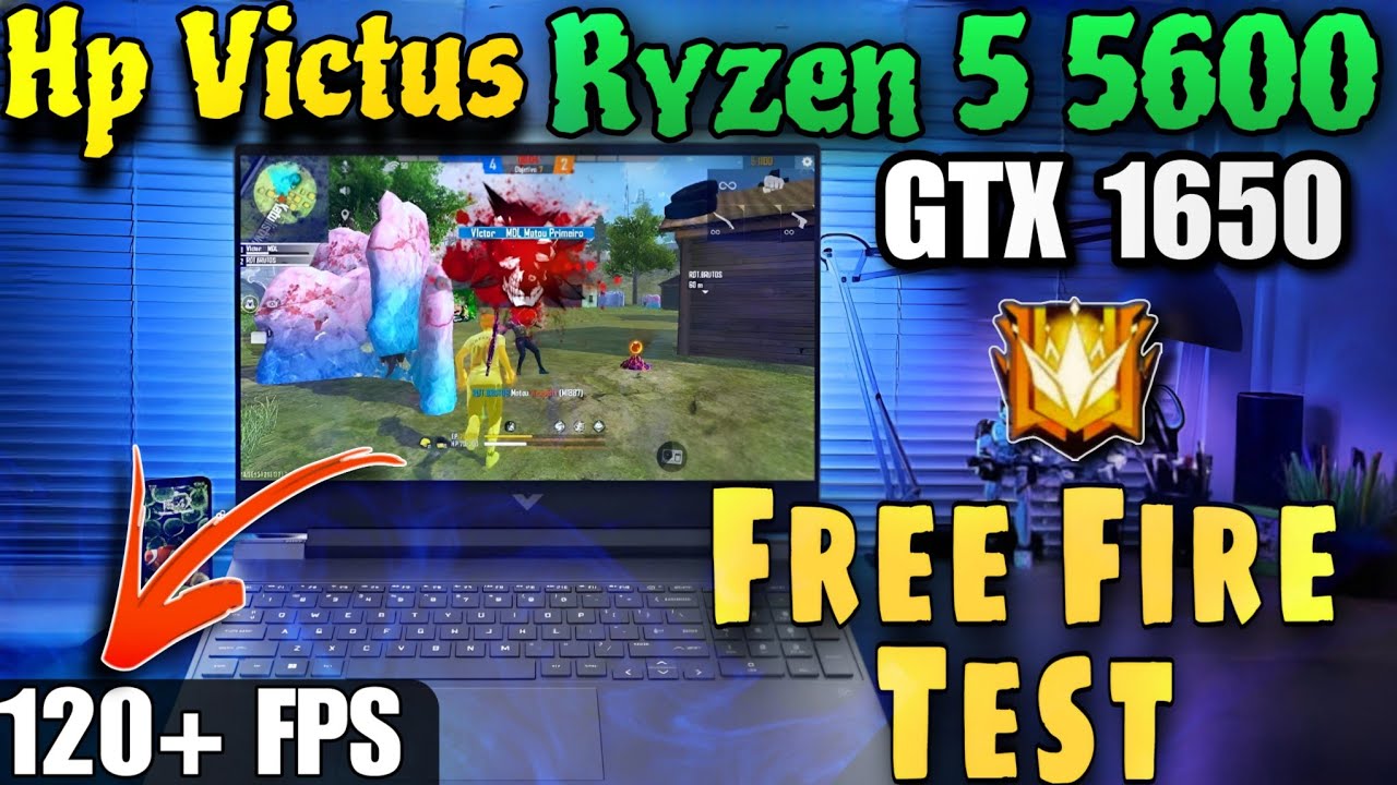 Hp Victus Ryzen 5 5600h+gtx1650 Free Fire Gaming Test⚡Best Laptop Under 50k-60k For Free Fire Gamer