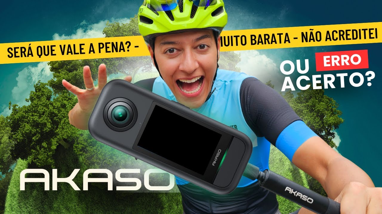 A Melhor Câmera 360 do Mundo Para Iniciantes… e "BARATA"? 🤯 Testei na Bike | AKASO 360
