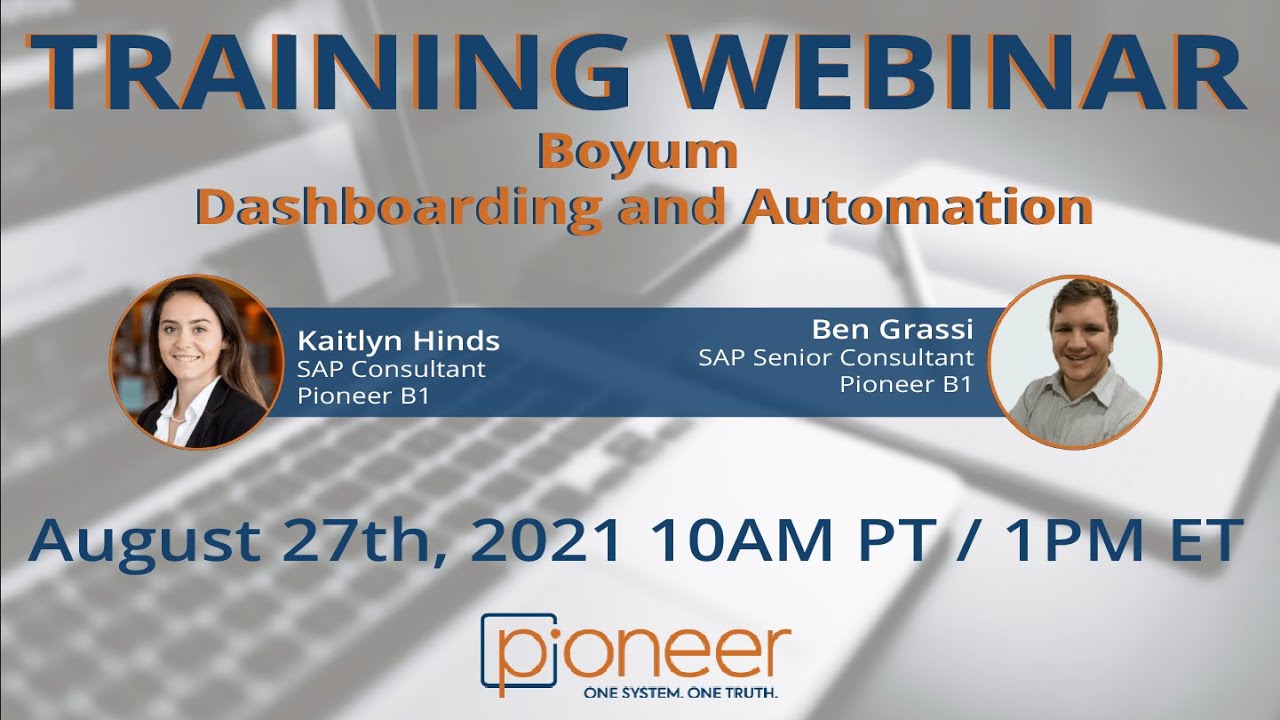 Boyum Dashboarding & Automation for SAP Business One
