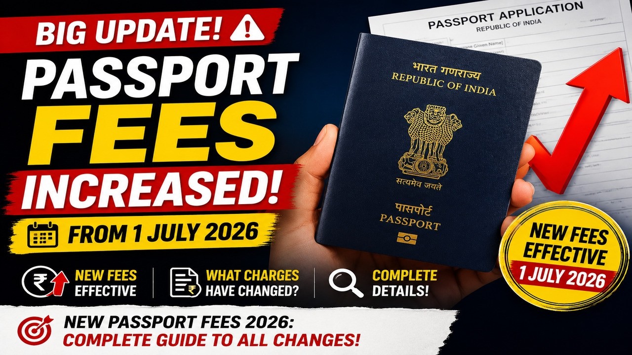 Passport Fees Increased in India from 1 July 2026 (New Passport Charges Explained)