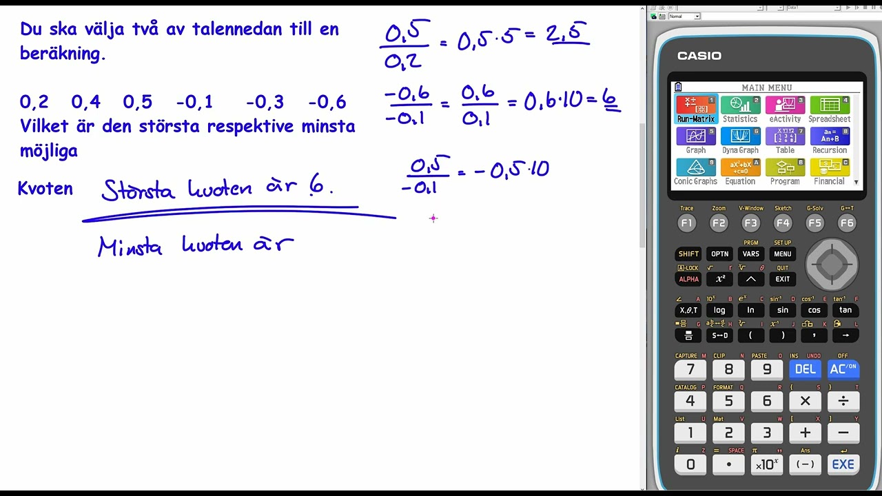 Matematik 5000+ 1abc Uppgift 1274 c för reviderad ämnesplan 2021