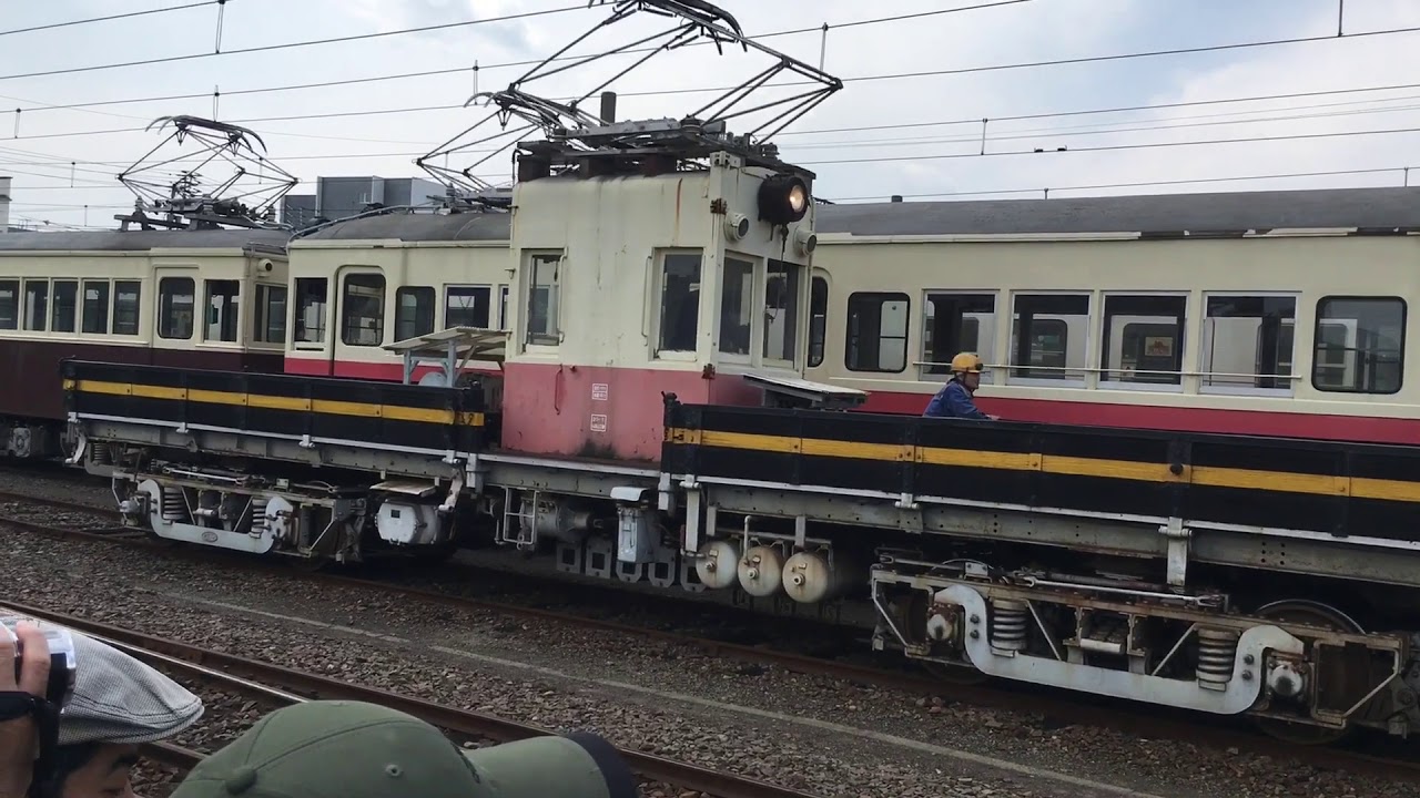 ことでんレトロ電車 連結作業 2018.5.4