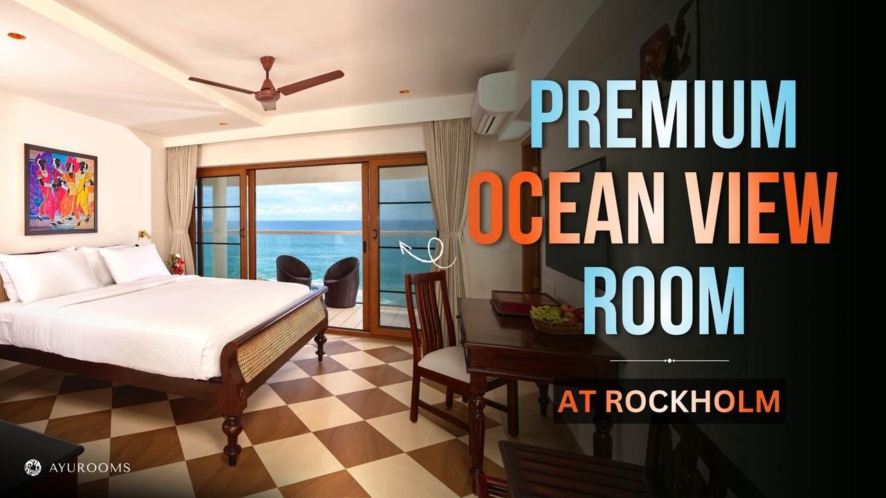 Oceanfront Room Tour with Yoga Balcony | Rockholm at Lighthouse Beach | Ayurooms