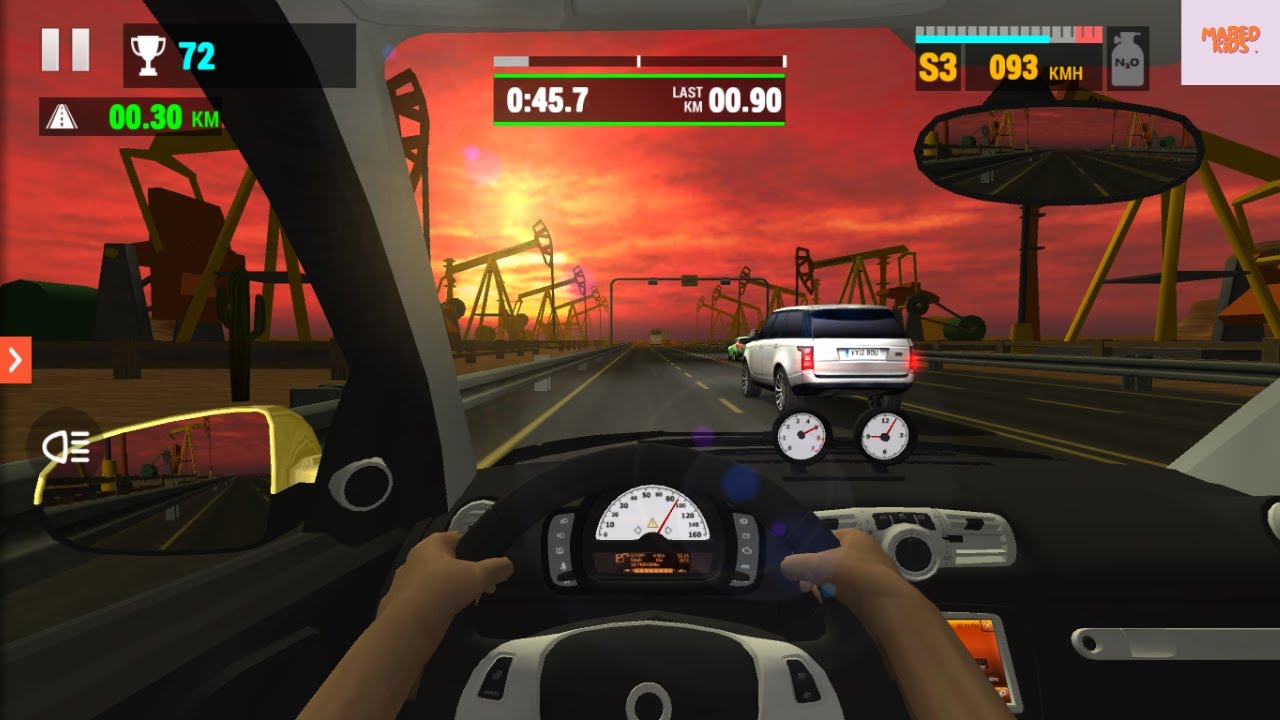 Realistic driving physics in car driving game