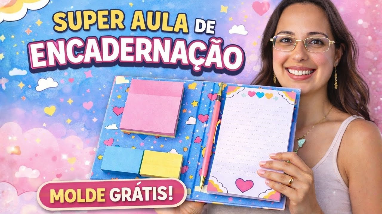 SUPER AULA DE ENCADERNAÇÃO - MOLDE GRÁTIS