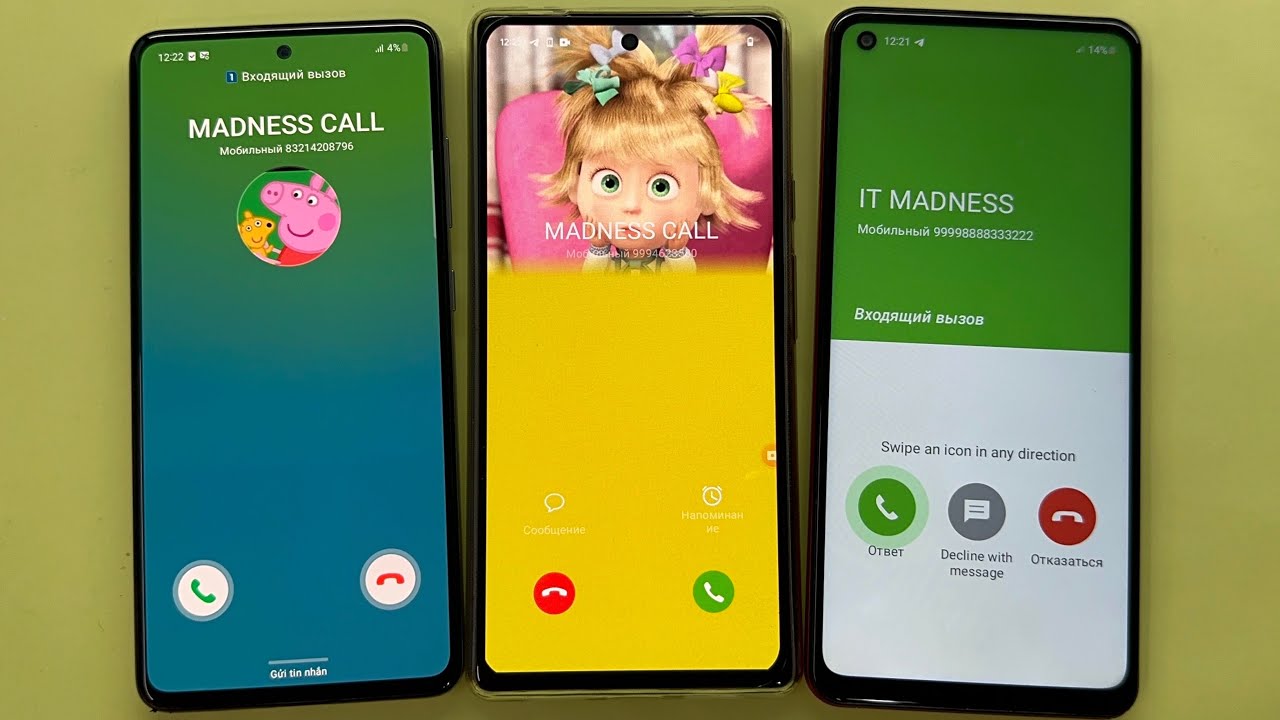 Incoming Call Three Samsung A51 vs Samsung A21S vs Pixel 6