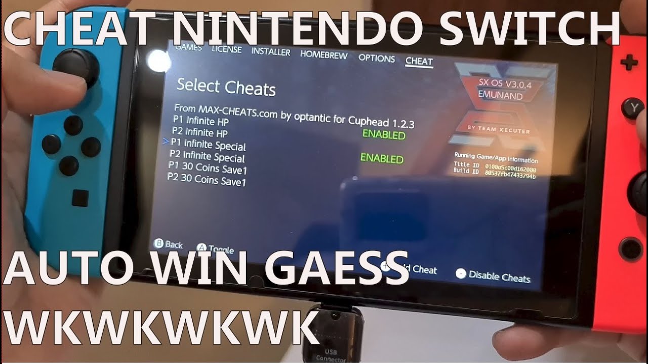 CARA CHEAT NINTENDO SWITCH SX CORE SXOS