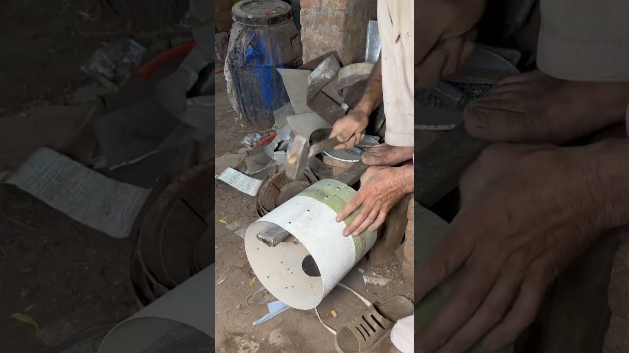 Amazing Scrap Metal Charcoal Stove Making Process | Handmade Steel BBQ Stove from Waste Metal 