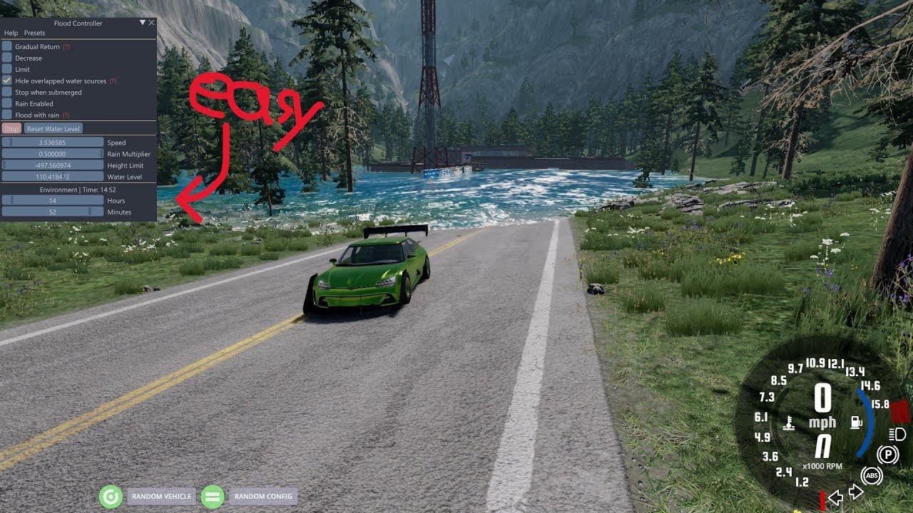 How to download and use the flood mod for Beamng.Drive