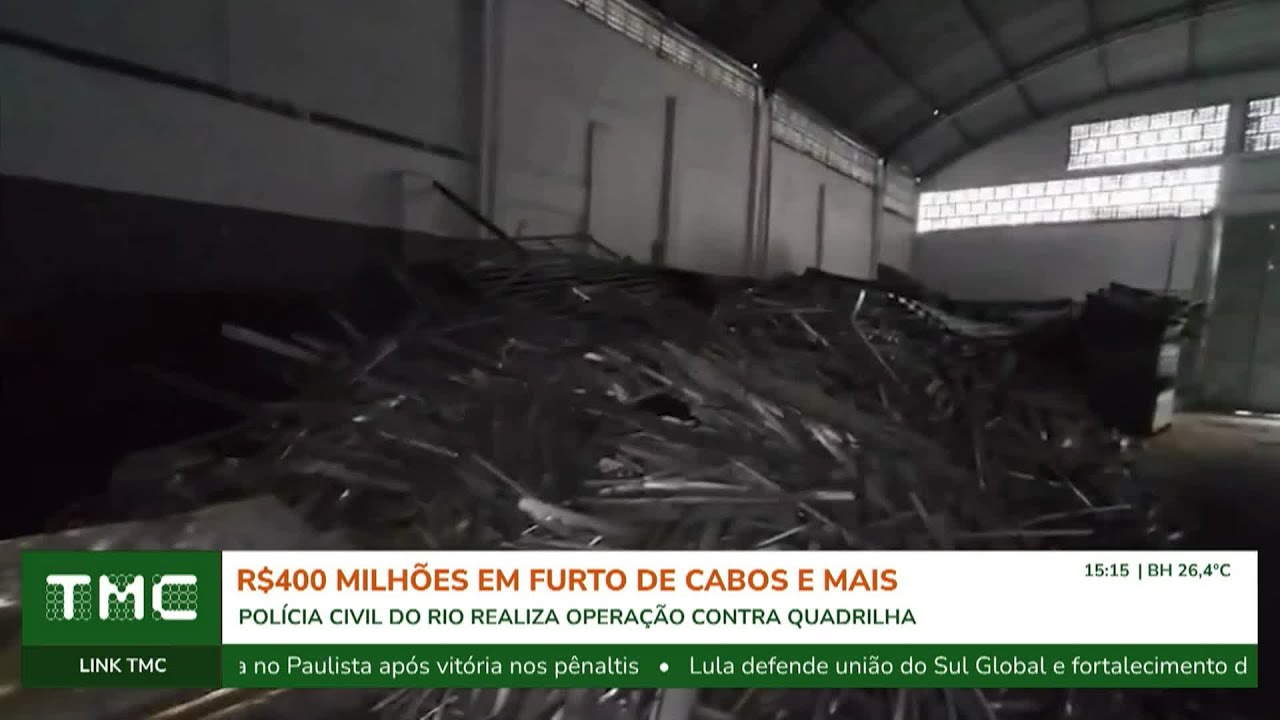 OPERAÇÃO CONTRA FURTO DE CABOS MIRA QUADRILHA QUE MOVIMENTOU R$ 400 MILHÕES