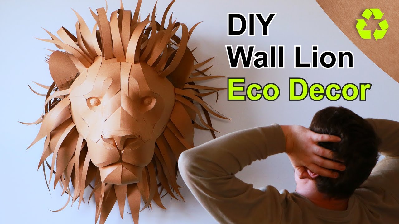 Realistic Lion Head Wall Decor &ndash; Incredibly Detailed & Lifelike &ndash; Made from Cardboard!