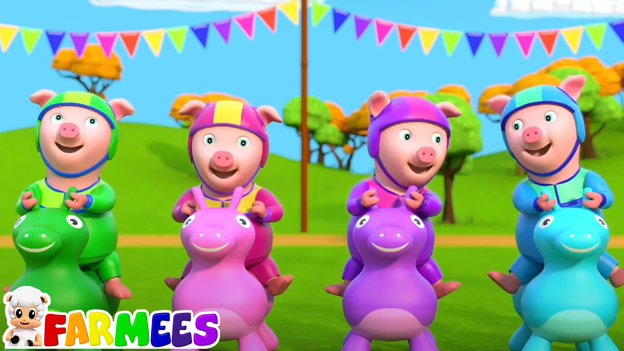 五个小宝宝 有趣的学前音乐 给孩子们的 经过 Farmees
