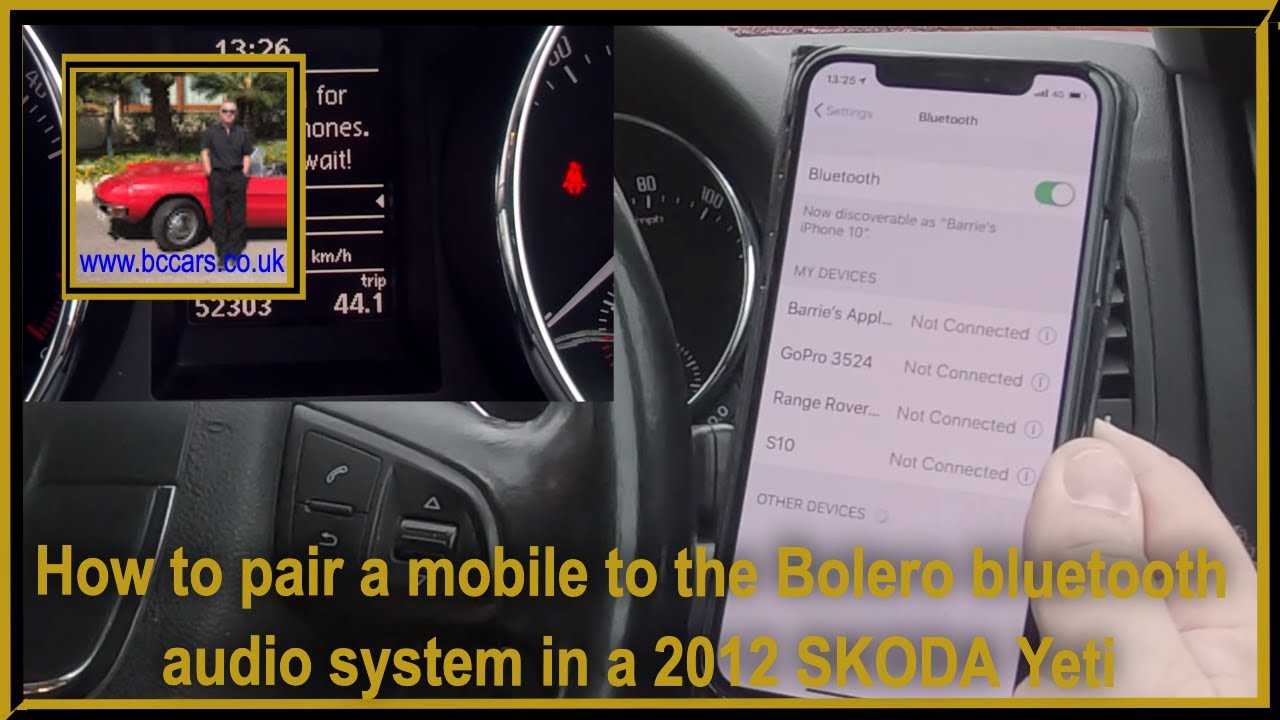 How to pair a mobile to the Bolero bluetooth audio system in a 2012 SKODA Yeti