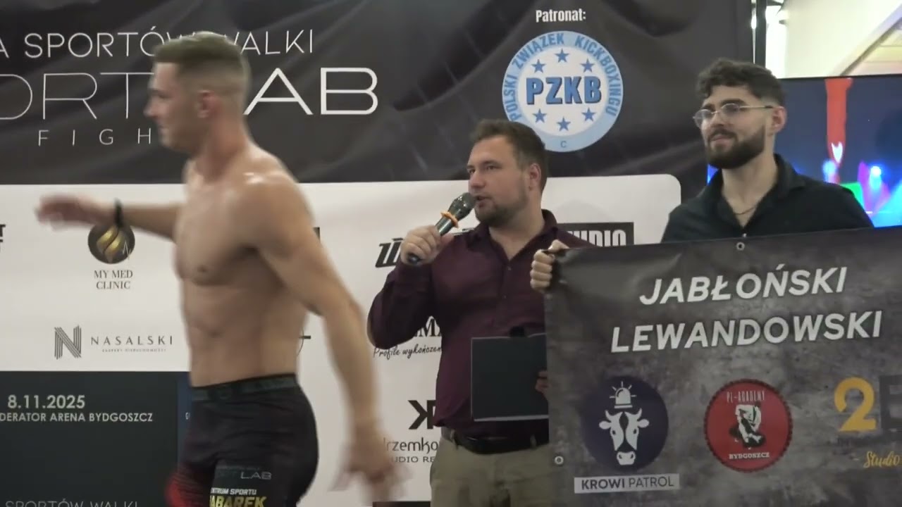 Ceremonia ważenia przed Sport Lab Fight w Bydgoszczy