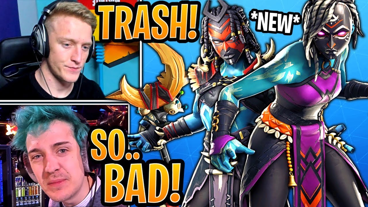 Streamers React to the *NEW* Nightwitch & Shaman Skins and Moonbone Pickaxe! - Fortnite Moments