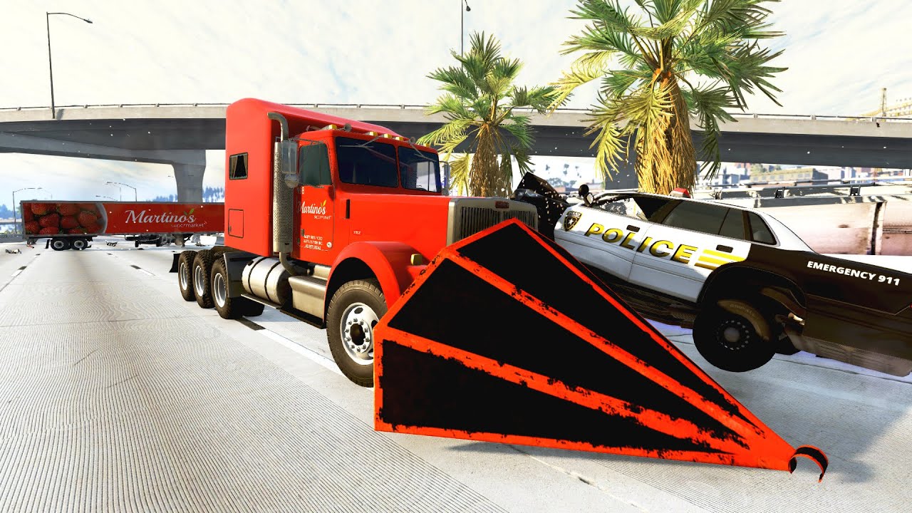 Just Crashes #46 - BeamNG Drive (Ram Plow Madness)
