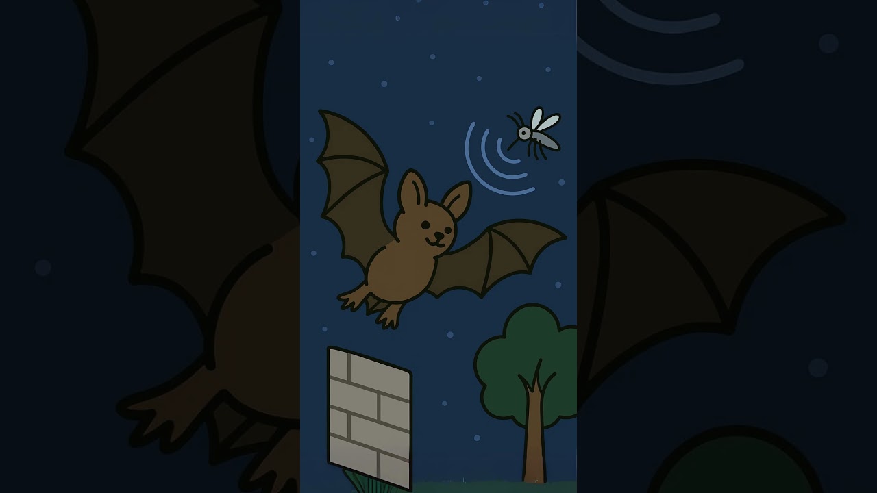 Die Fledermaus sieht mit ihren Ohren 🦇 #fledermaus #tiere #WissenF&uuml;rAlle #Tierfakten #biologie