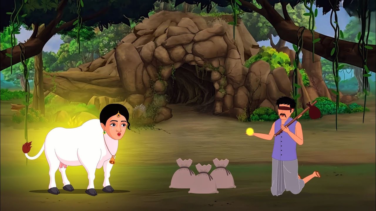 राजकुमारी बनी गाय ,अंधे चारवाहे की किस्मत || Hindi kahani | moral story | cartoon kahani | animation