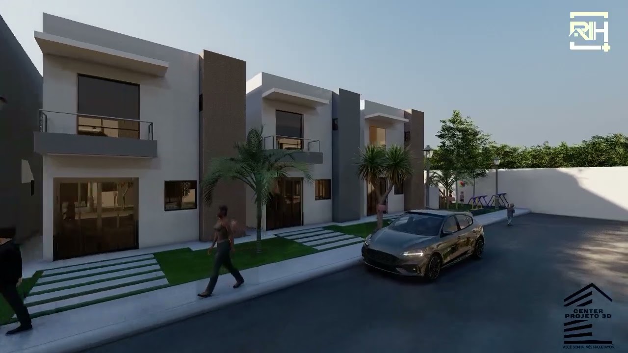 Projeto Kitnet condominio fechado Sobrados