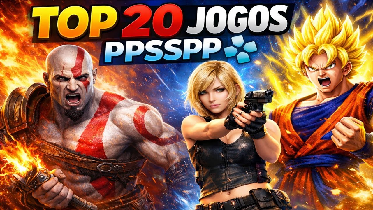20 Melhores JOGOS PPSSPP/PSP 2026!🔥 