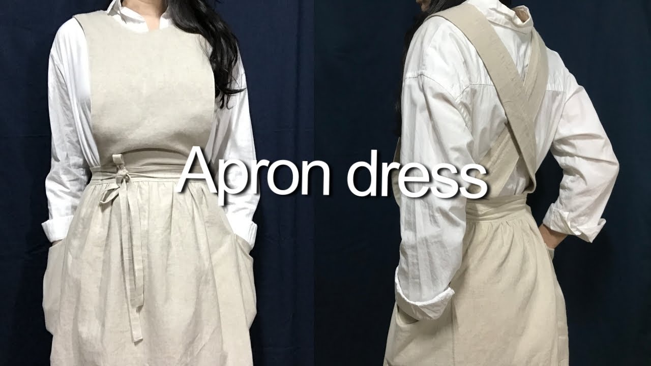DIY U라인 원피스 앞치마 만들기 l 출력무료패턴 l 3마면 충분 // Make a one-piece apron