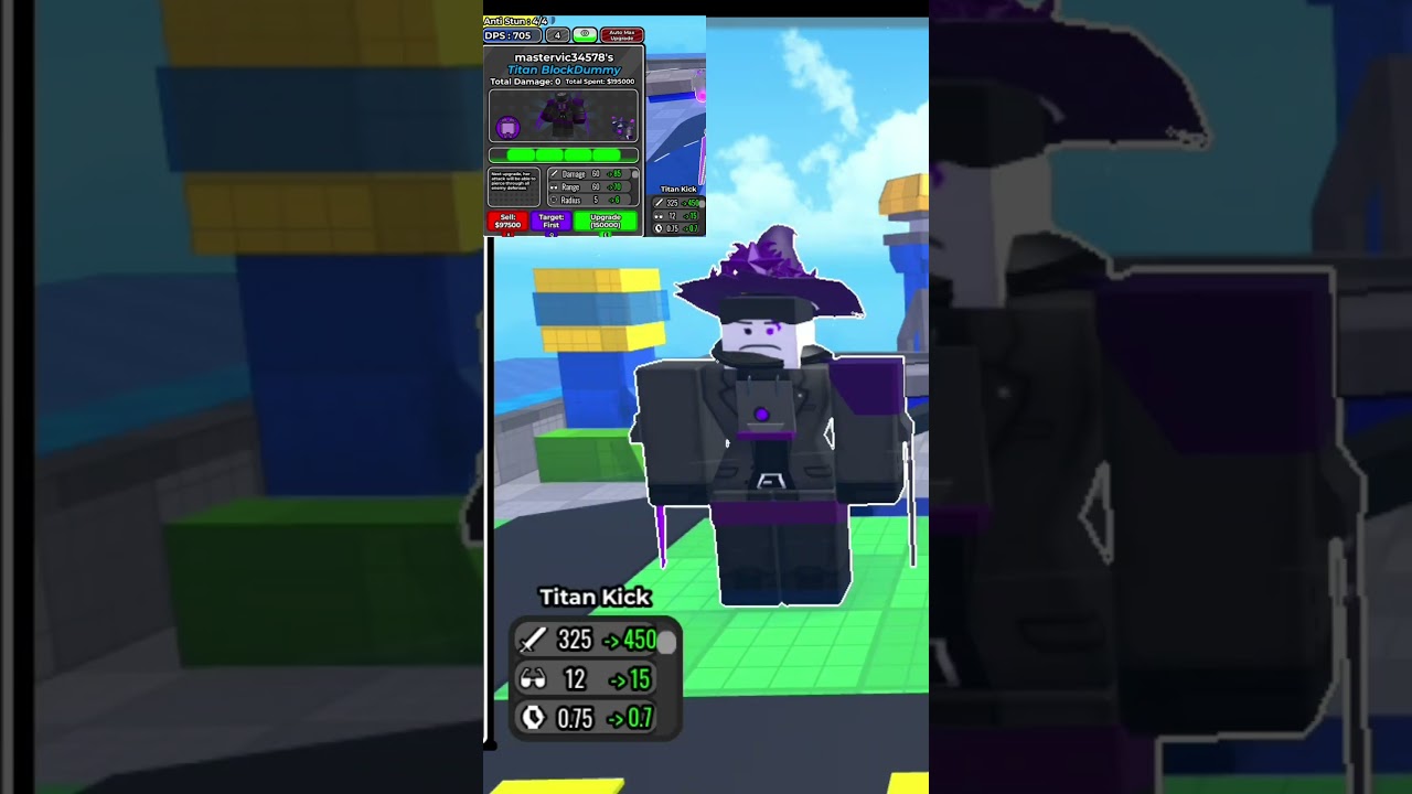 Titan BlockDummy  showcase - Dummy Defense// Roblox . #dummy #roblox #tds  #showcase  #towerdefense