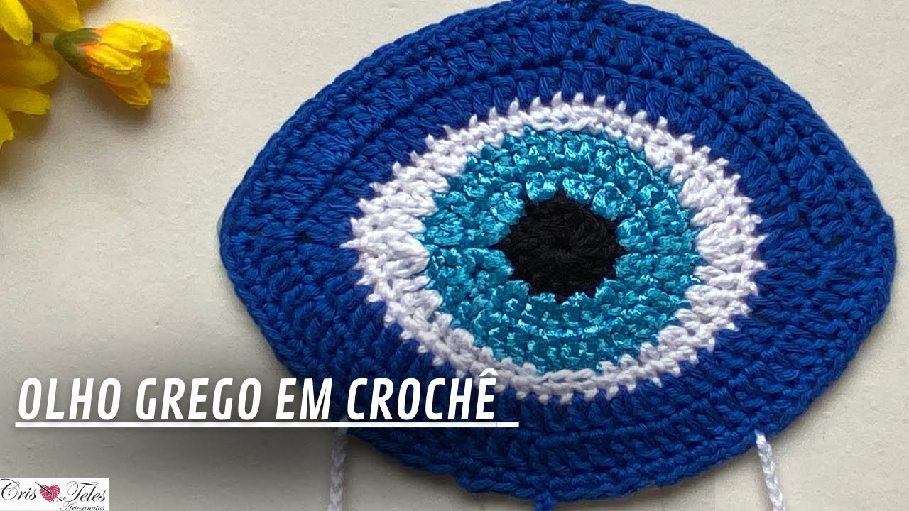 OLHO GREGO DE CROCHÊ OLHO MÍSTICO por @Cris Teles Artesanatos