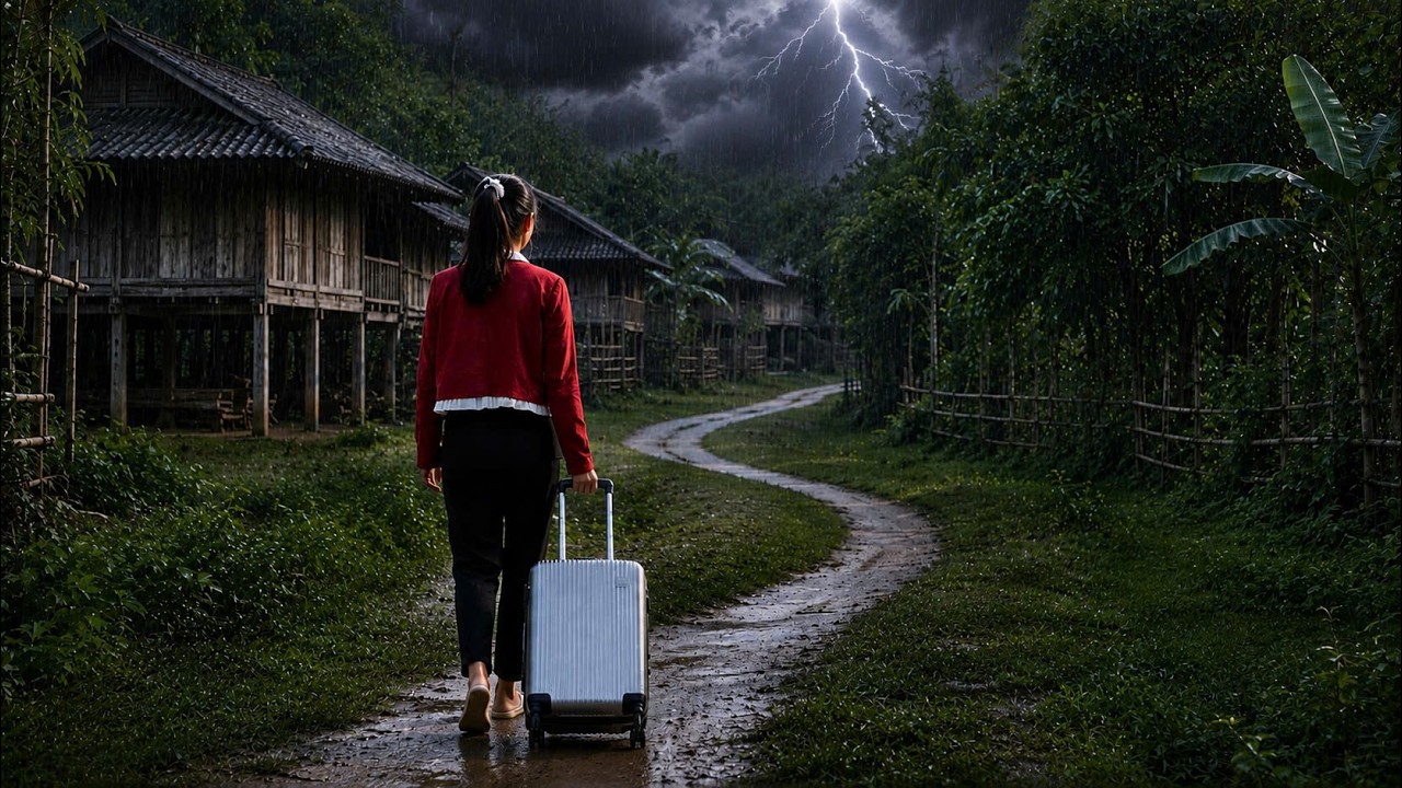 The lost footprints of a girl searching for her mother.